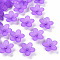 Frosted Acrylic Bead Caps, 5-Petal, Flower, Blue Violet, 19.5x20x5.5mm, Hole: 1.6mm, about 740pcs/500g