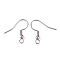 Tarnish Resistant 316 Surgical Stainless Steel Earring Hooks, with Horizontal Loop, Stainless Steel Color, 20.5x20x3mm, Hole: 2.5x2mm, 21 Gauge, Pin: 0.7mm