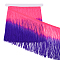 2M Two Tone Polyester Tassel Ribbon, Fringe Ribbon, Clothing Ornament, Mauve, 7-7/8 inch(200mm)
