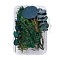 Dried Flowers, DIY Candle Soap Making Accessories, with Plastic Rectangle Box, Dark Green, 10.5~17x1.2~7.9cm