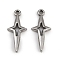 Non-Tarnish 304 Stainless Steel Pendants, Star, Stainless Steel Color, 21x9x2mm, Hole: 1.5mm