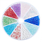 10 Bags 10 Colors Transparent Round Caviar Beads, Bubble Beads, Crystal Tiny Rhinestones Glass Micro Beads, for DIY Nail Art Decorations Accessories, Mixed Color, 1~3mm