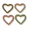 Brass Micro Pave Cubic Zirconia Pendants, Cadmium Free & Nickel Free & Lead Free, Heart, Real 18K Gold Plated, 23.5x25x4mm, Hole: 2.5x1.5mm