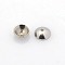 Tarnish Resistant Apetalous Half Round 304 Stainless Steel Bead Caps, Stainless Steel Color, 4x1mm, Hole: 0.5mm