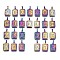 Ion Plating(IP) 304 Stainless Steel Pendants, Rectangle with Alphabet A~Z, Rainbow Color, 23.5x15.5x3.5mm, Hole: 6x2.5mm, about 26pcs/set