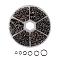 1 Box Open Jump Rings Brass Jump Rings, Gunmetal, 18~22 Gauge, 4~10x0.6~1mm, about 110g/box