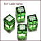 K9 Glass, Imitation Austrian Crystal Beads, Grade AAA, Faceted, Cube, Lime Green, 4x4x4mm(size within the error range of 0.5~1mm), Hole: 0.7~0.9mm