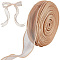 CRASPIRE 50 Yards 1-3/5 Inch Tan Wired Chiffon Ribbon Sheer Tulle Solid Roll Organza Ribbons Wired Woven for Gift Wrapping Wedding Bouquet Home Decor Hair Accessories Handmade DIY Decoration Craft