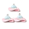 Summer Theme Resin Pendants, with Platinum Iron Loop, Hat, 17x25x7mm, Hole: 2mm