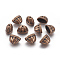 Tibetan Style Alloy Bead Cones, For Tassels Pendant,  Cadmium Free & Nickel Free & Lead Free, Red Copper, 13x20x12mm, Hole: 2mm