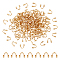 UNICRAFTALE 150Pcs Real 18K Gold Plated 304 Surgical Stainless Steel Wire Guardian Wire Protector U Shape Loops Metal Wire and Thread Protector Loops Terminators for Leather Cord Bracelets