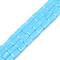 Opaque Solid Color Glass Beads Strands, Rectangle, Light Steel Blue, 4~5x2~3x2~3mm, Hole: 0.9mm, about 93~103pcs/strand, 17.32 inch~19.09 inch(44~48.5cm)