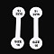 Folding Paper Ring Size Sticker, Size 16, Adhesive Ring Size Label Tag, Round, White, 5.1x1.4x0.01cm.