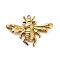 304 Stainless Steel Pendants, Bees Charm, Real 18K Gold Plated, 19x27.5x3.5mm, Hole: 1.5mm