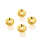 Brass Beads, Long-Lasting Plated, Cadmium Free & Lead Free, Flat Round, Golden, 4x1.5mm, Hole: 1.4mm