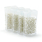 MGB Matsuno Glass Beads, Japanese Seed Beads, 8/0 Silver Lined Glass Round Hole Rocailles Seed Beads, Clear, 3x2.3~2.5mm, Hole: 1mm, about 250pcs/box, net weight: about 10g/box