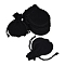 20Pcs Velvet Bags, Calabash Shape Drawstring Jewelry Pouches, Black, 9x7cm