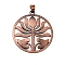 Alloy Pendants, for Necklace Accessories, with Jump Ring, Flat Round, 80x65mm