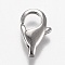 Tarnish Resistant Polished 316 Surgical Stainless Steel Lobster Claw Clasps, Stainless Steel Color, 13x8x3mm, Hole: 2x1.5mm