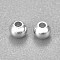 304 Stainless Steel Beads, Round, Silver, 3x2mm, Hole: 1.2mm