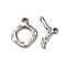 Non-Tarnish 304 Stainless Steel Toggle Clasps, Ring, Stainless Steel Color, Ring: 18.5x15.5x2.5mm, Hole: 2mm, Bar: 10x20x2mm, Hole:1.8mm