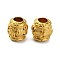 Alloy Six-character Mantra Beads, Rondelle, Golden, 11x10.5~11mm, Hole: 4.5mm