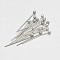 Brass Ball Head Pins, Platinum, 30mm, Pin: 0.5mm, 24 Gauge, Head: 2mm, about 8330pcs/500g