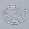 Long-Lasting Plated Brass Rolo Chain Necklaces, with Lobster Claw Clasp, Nickel Free, 925 Sterling Silver Plated, 18.1 inch(46cm), 1.6mm
