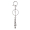 304 Stainless Steel Braided Macrame Pouch Empty Stone Holder for Keychain, with Alloy Split Key Rings, Keychain Clasp Findings, Stainless Steel Color, 12.5cm