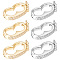 SUNNYCLUE 1 Box 6Pcs Layered Necklace Clasps Bracelet Layering Clasp Rhinestone Peanut Pearls Clasps Necklaces Bracelets Multiple Strands Connector for Jewelry Making Women DIY Crafts Silver Gold