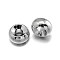 Rondelle Brass Spacer Beads, Lead Free & Nickel Free & Cadmium Free, Real Platinum Plated, 5x3mm, Hole: 2mm