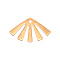 Brass Pendants, Fan, Raw(Unplated), 12.5x20x0.5mm, Hole: 1.4mm