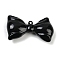 Opaque Acrylic Pendants, Bowknot, Black, 33x57x15mm, Hole: 3mm