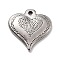 Non-Tarnish 304 Stainless Steel Pendants, Heart, Stainless Steel Color, 21.5x21x3mm, Hole: 1.6mm