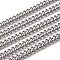 Non-Tarnish Handmade 304 Stainless Steel Curb Chains, Twisted Chains, Unwelded, Faceted, Stainless Steel Color, 6x4.7x1.4mm, Wire: 1.4mm