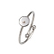 304 Stainless Steel Cuff Ring Components, Plain Pad Ring Settings, Flat Round, Stainless Steel Color, 6mm, Inner Diameter: 18mm