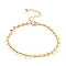 Brass Charm Bracelets, with Curb Chains and Lobster Claw Clasps, Star, Golden, 8 inch(20.3cm)