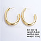 Minimalist Geometric Copper Stud Earrings with Shiny Circle Design for Fashionistas, Golden, 54x38mm