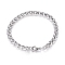 Tarnish Resistant 304 Stainless Steel Wheat Chain Bracelets, with Lobster Claw Clasps, Stainless Steel Color, 8 inch(20.32cm), 6.5mm