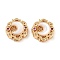 Brass Micro Pave Cubic Zirconia Charms, Cadmium Free & Nickel Free & Lead Free, with Shell, Moon with Flower, Real 18K Gold Plated, 13x13x5.5mm, Hole: 1.5mm