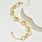 Iron Bell Chain Ankletsts for Women, Golden, 9-1/8 inch(230mm)