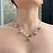Alloy Pendant Resin & Imitation Pearl Beaded Necklaces for Women, Platinum, Fish, 15.75 inch(40cm)
