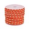 Faux Suede Cord, with Golden Tone Alloy Rivet, For Punk Rock Jewelry Making, Orange Red, 5x2.5mm, about 5.46 yards(5m)/roll