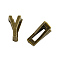 Tibetan Style Alloy Letter Slide Charms, Cadmium Free & Nickel Free & Lead Free, Letter.Y, 11x2~8x4mm, Hole: 7x2mm, about 1135pcs/1000g