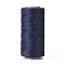 Waxed Polyester Cord, Micro Macrame Cord, Waxed Sewing Thread, Flat, Midnight Blue, 0.8mm, about 284.33 yards(260m)/roll