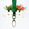 Polyester Neck Strap Lanyard, with Metal Button, Green, 477x10mm
