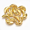 CCB Plastic Beads, Moon, Golden, 14x6.5x5mm, Hole: 1.2mm