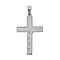304 Stainless Steel Pendants, Anti-Tarnish, Cross with Scripture Charm, Religion, Stainless Steel Color, 48x29.5x2mm, Hole: 8x4.5mm