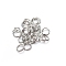 Metal Open Jump Rings, Round, Platinum, 20x2mm