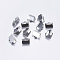 Tarnish Resistant 304 Stainless Steel Ribbon Crimp Ends, Rectangle, Stainless Steel Color, 7.5x9mm, Hole: 1mm